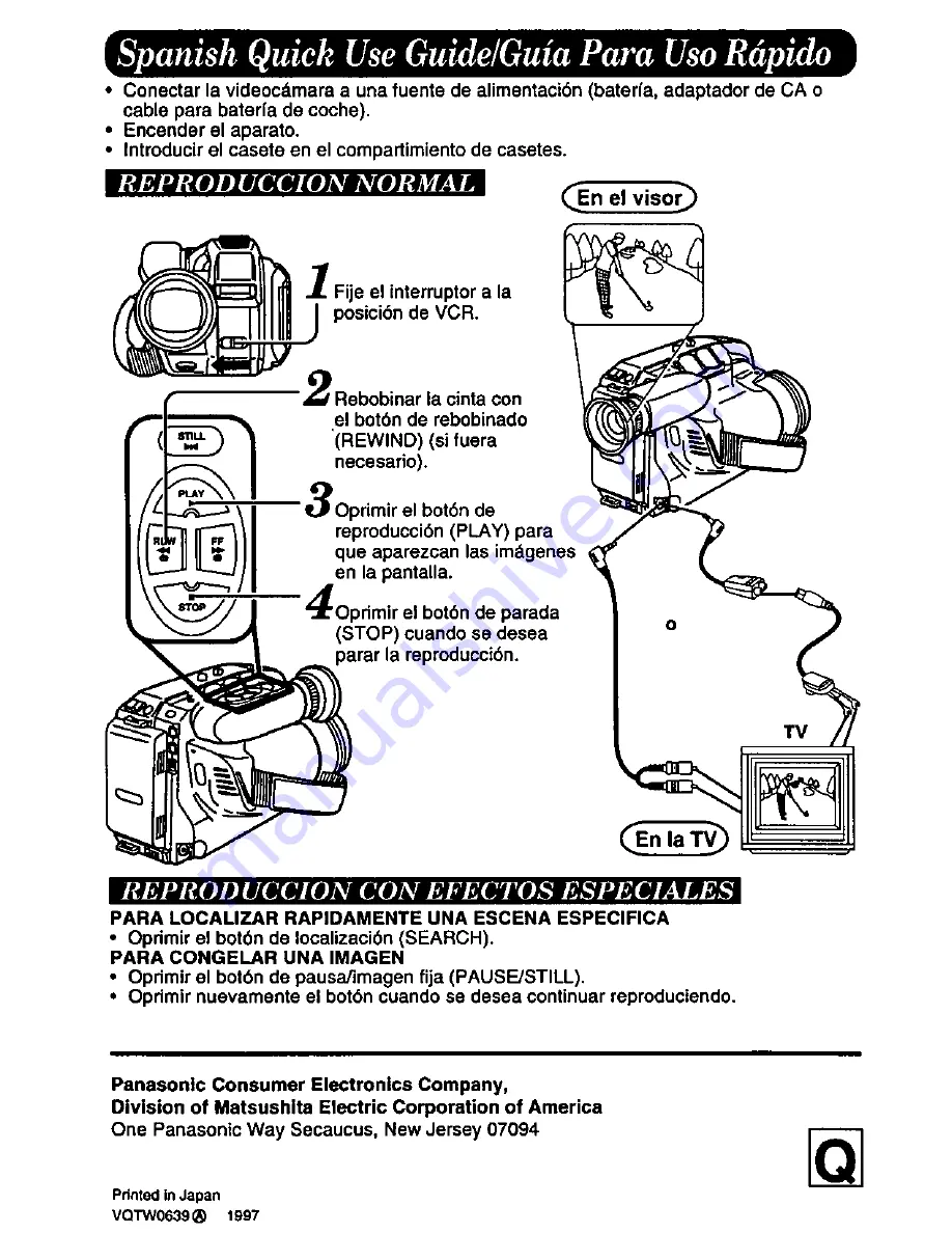 Quasar Palmcorder VM-L457 Скачать руководство пользователя страница 44