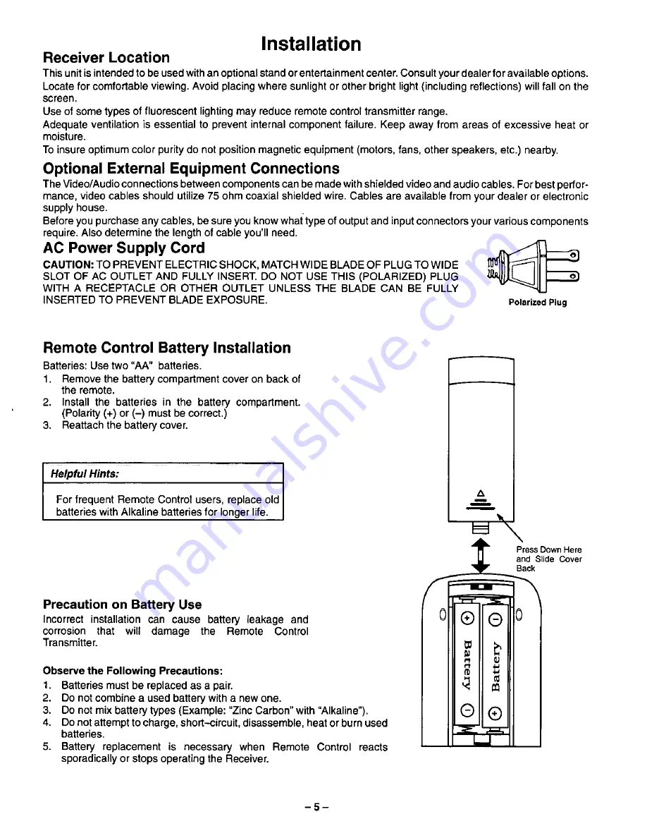 Quasar SP-2729UV Скачать руководство пользователя страница 5