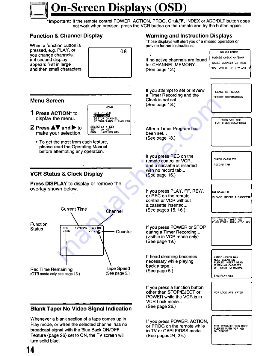 Quasar VHQ-820 User Manual Download Page 14