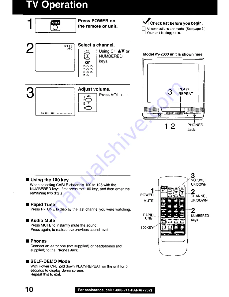 Quasar VV-1300 User Manual Download Page 10