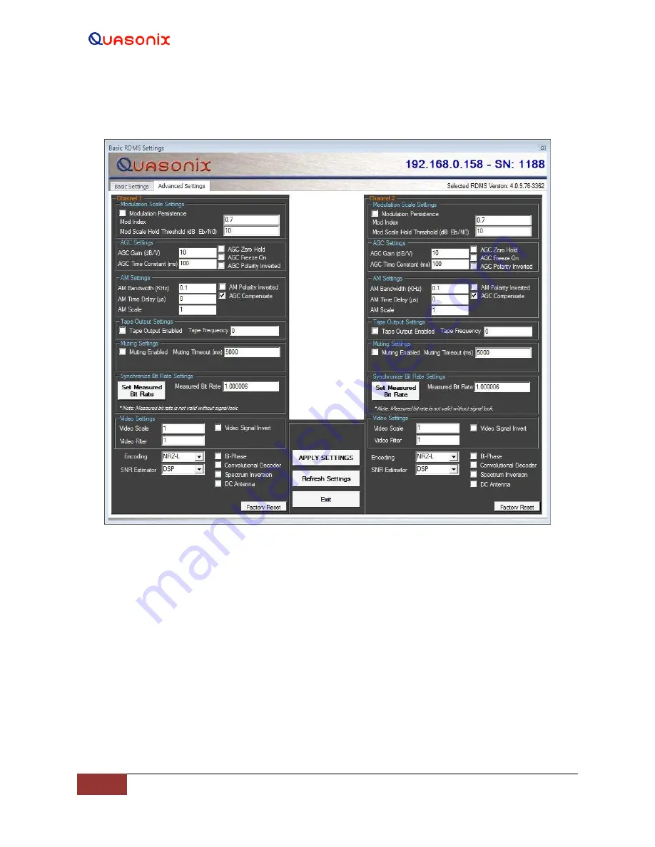 Quasonix QSX-RDMS-RM Series Installation And Operation Manual Download Page 106