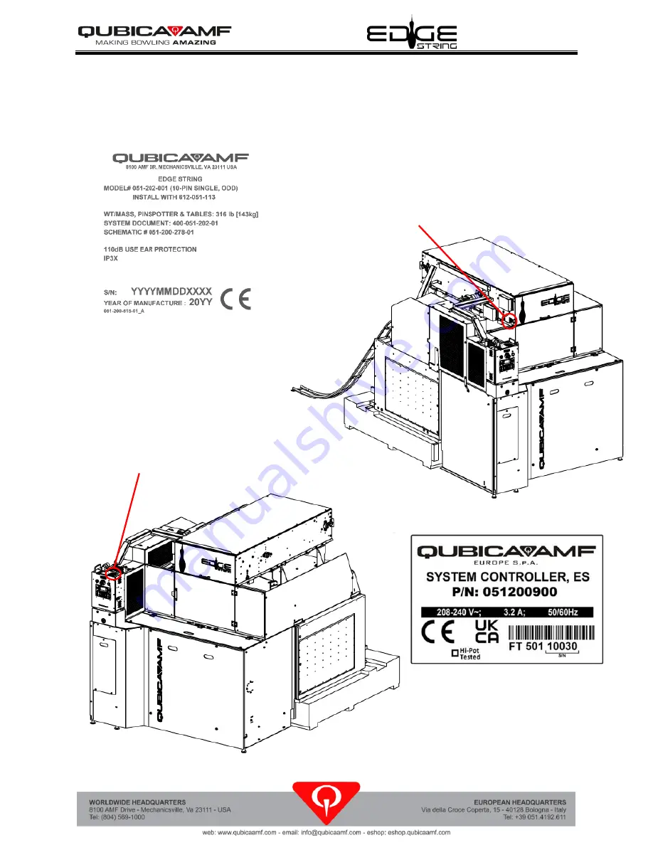 QubicaAMF Edge String Owner'S Manual Download Page 23