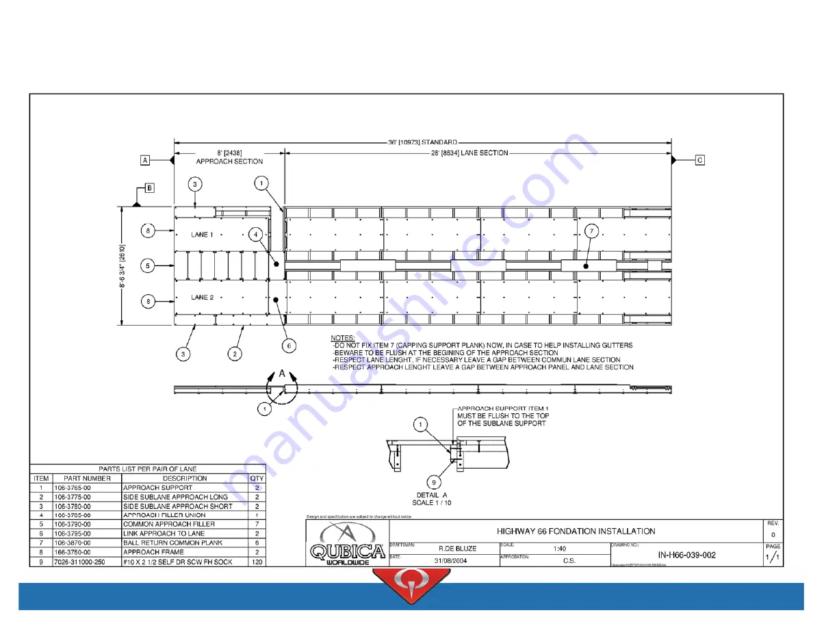 QubicaAMF Highway 66 User Manual Download Page 154