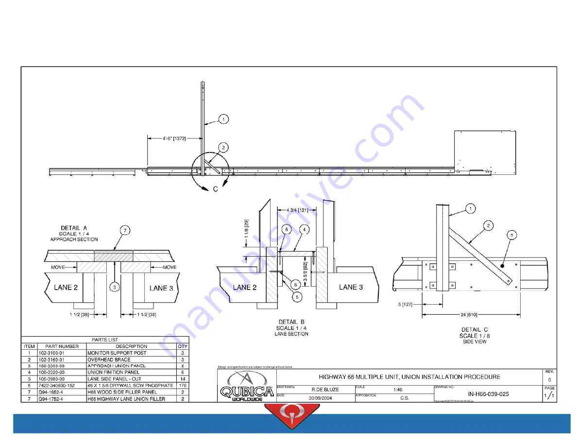 QubicaAMF Highway 66 User Manual Download Page 170