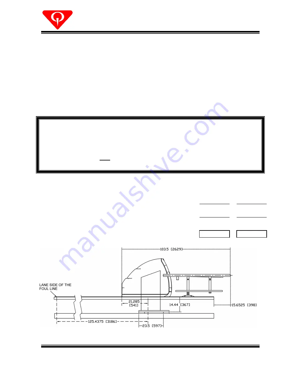 QubicaAMF Options Ball Return Installation, Operation, Service, And Parts Manual Download Page 11