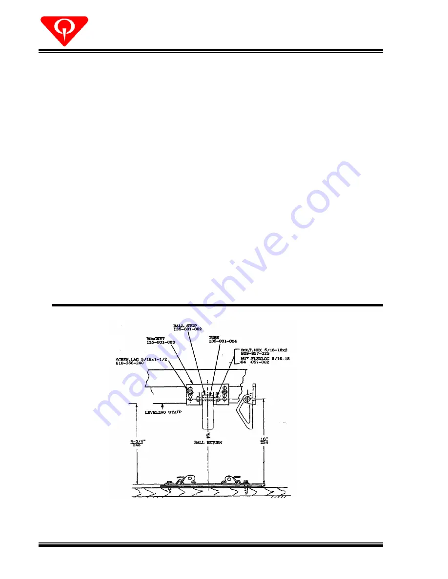 QubicaAMF Options Ball Return Installation, Operation, Service, And Parts Manual Download Page 16