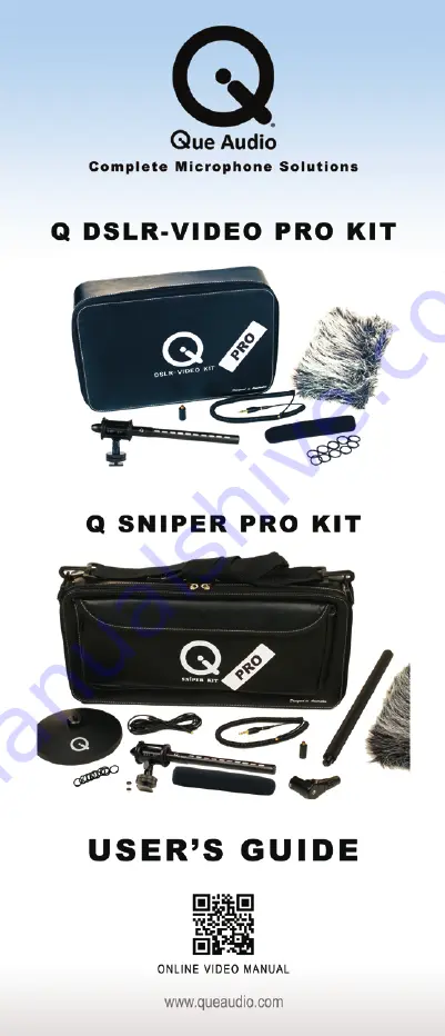 Que Audio Q DSLR-VIDEO PRO KIT User Manual Download Page 1