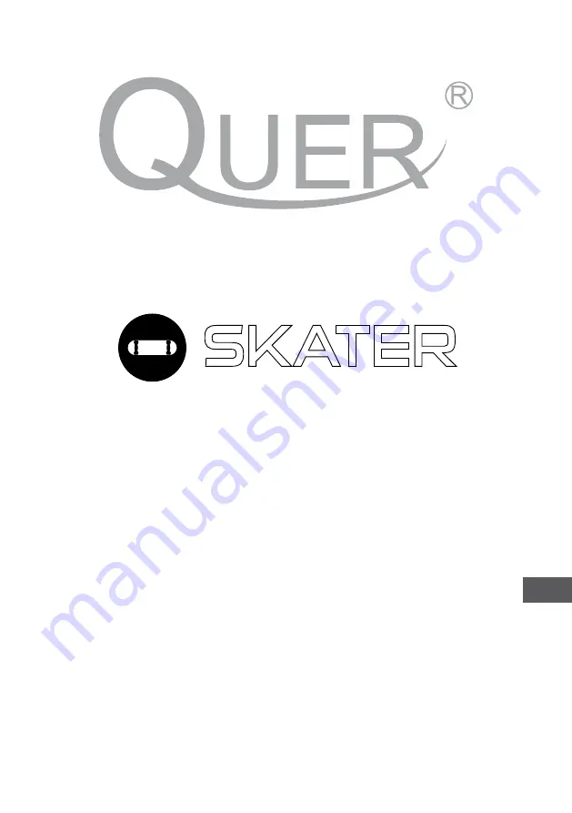 Quer SKATER ZAB0025 Owner'S Manual Download Page 1