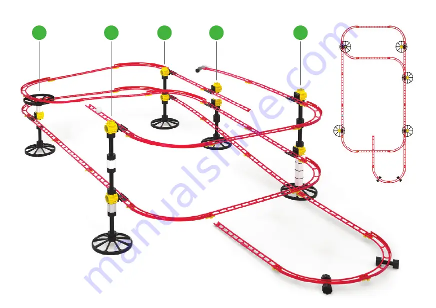 Quercetti Roller Coaster mini rail 6430 Manual Download Page 5