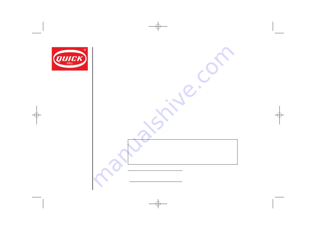 Quick MILL 0835 Скачать руководство пользователя страница 36