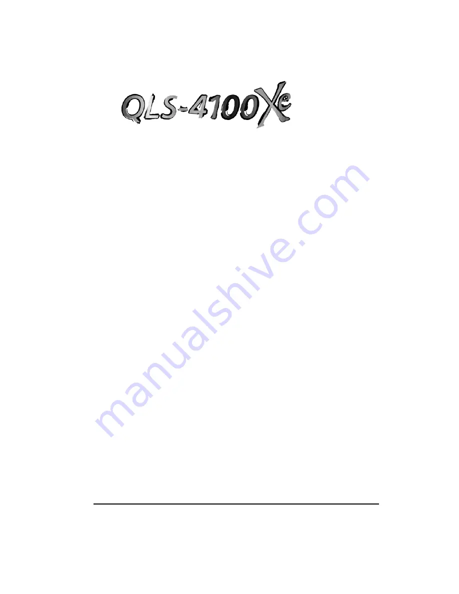 QuickLabel Systems QLS-4100 Operation & Setup Manual Download Page 13