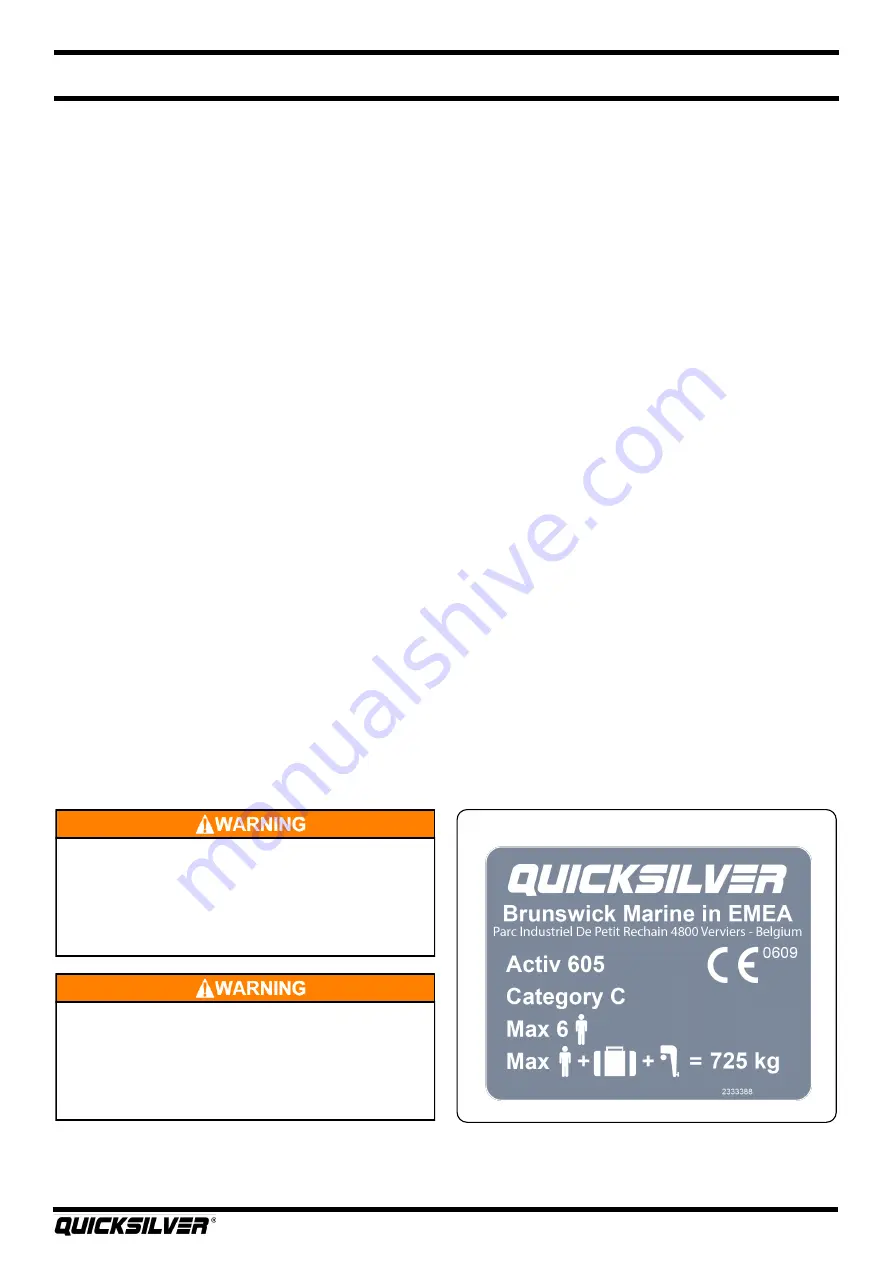 Quicksilver 605CR Скачать руководство пользователя страница 14