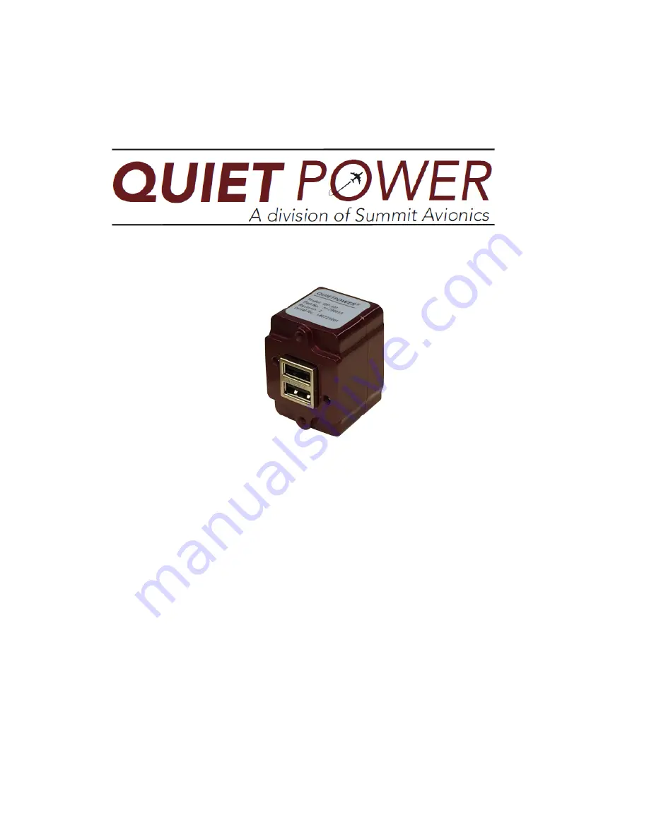 Quiet Power QP100 Series Installation And Operation Manual Download Page 1