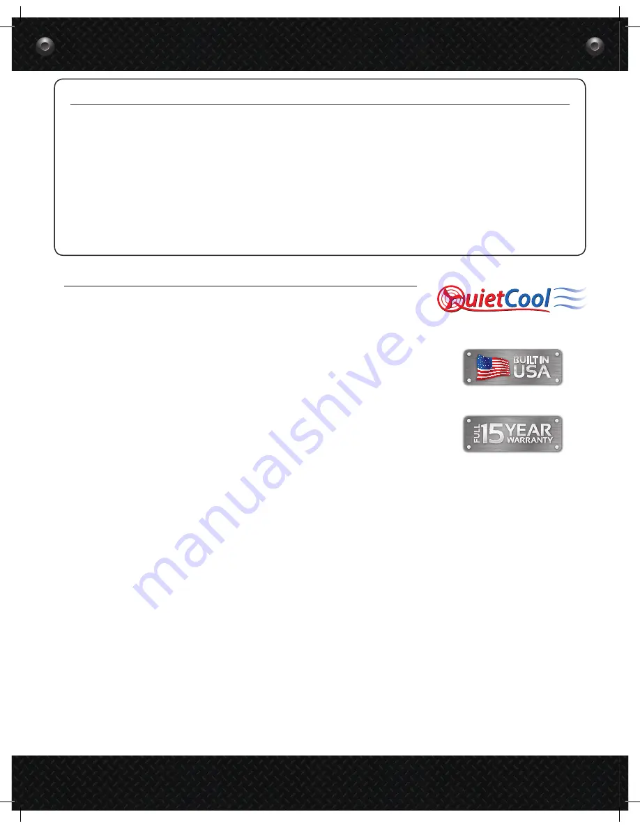 QuietCool AFG PRO-3.0 Owner'S Manual Download Page 2