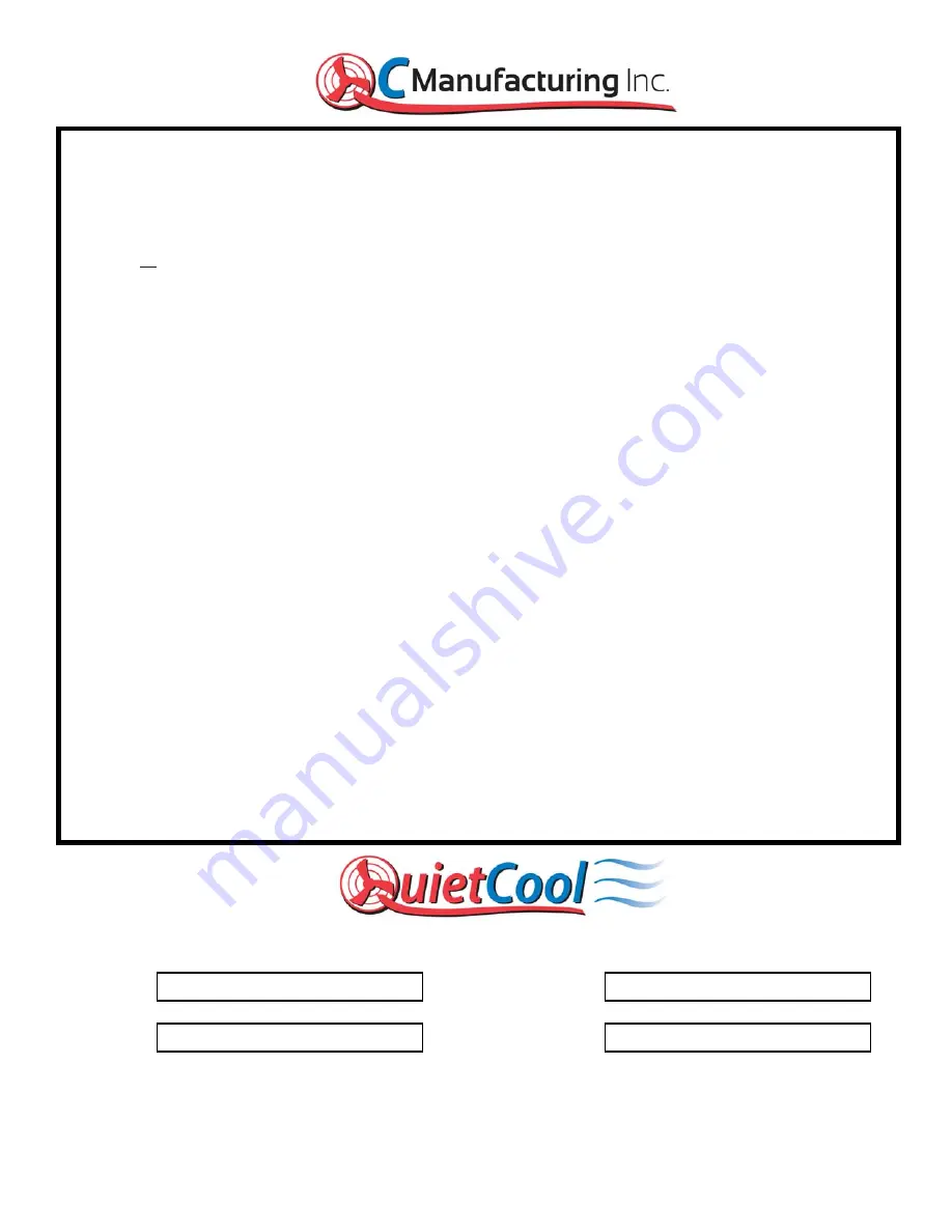 QuietCool QC 1000 Installation Manual Download Page 5