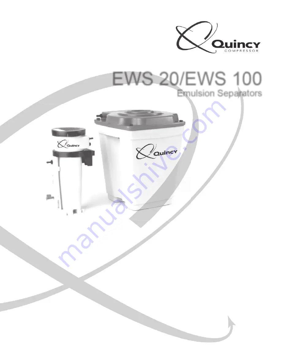 Quincy Compressor EWS 100 Instructions For Installation And Operation Manual Download Page 1