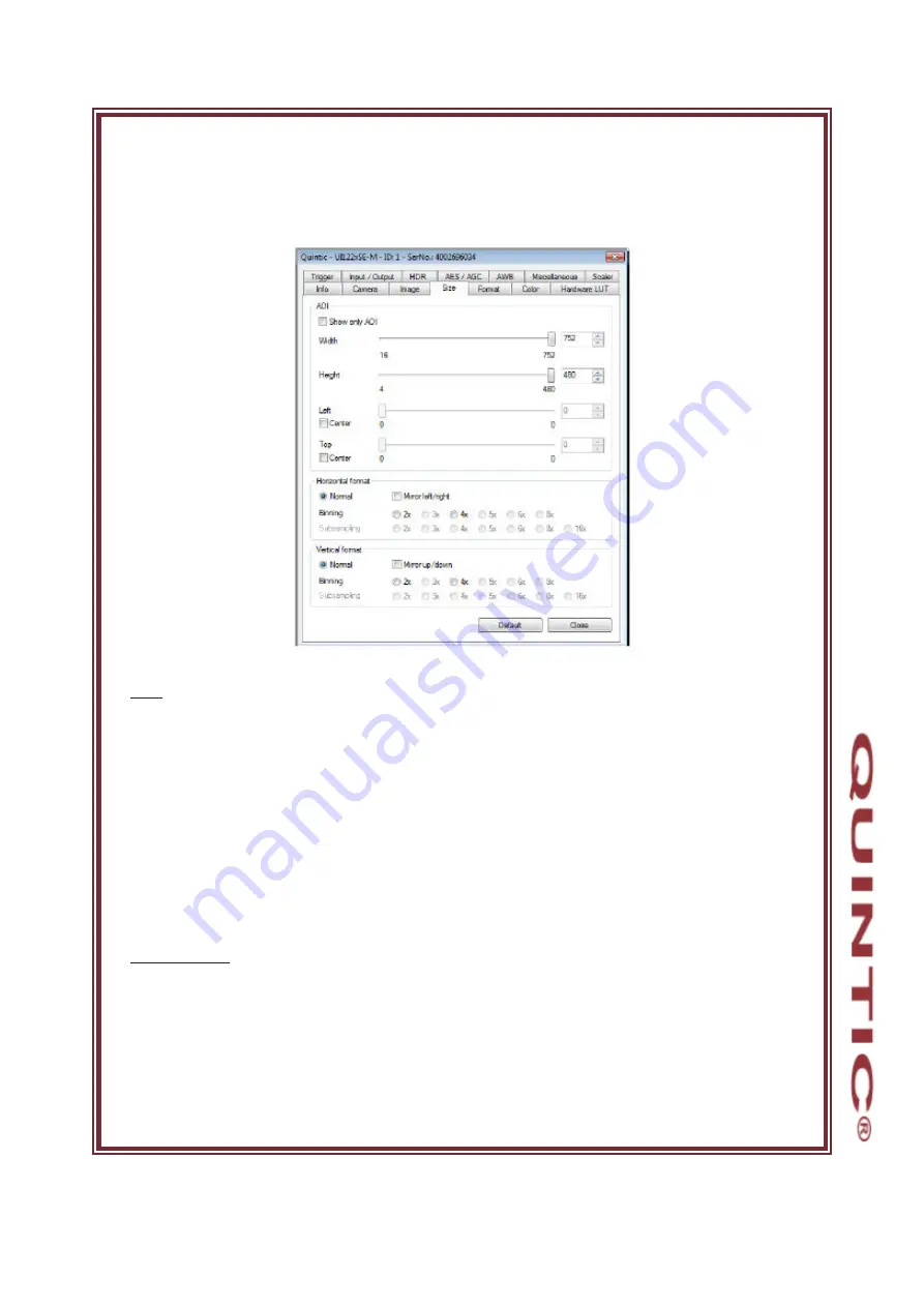 Quintic LIVE GigE Manual Download Page 29