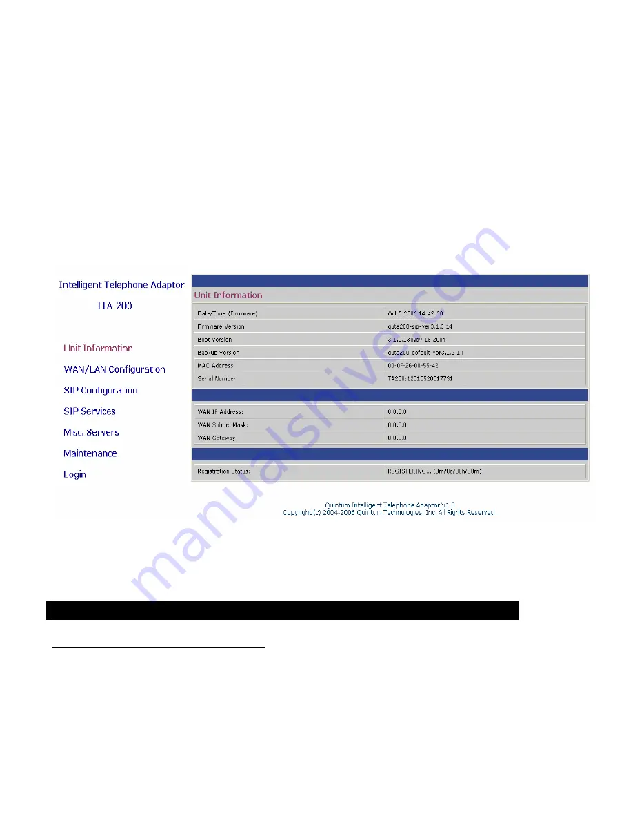 Quintum ITA-200 Technical Reference Manual Download Page 15