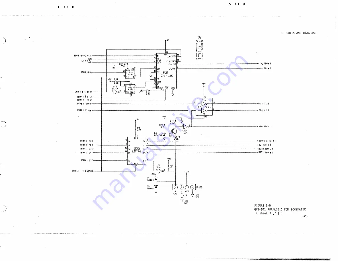 Qume QVT 101 Maintenance Manual Download Page 70