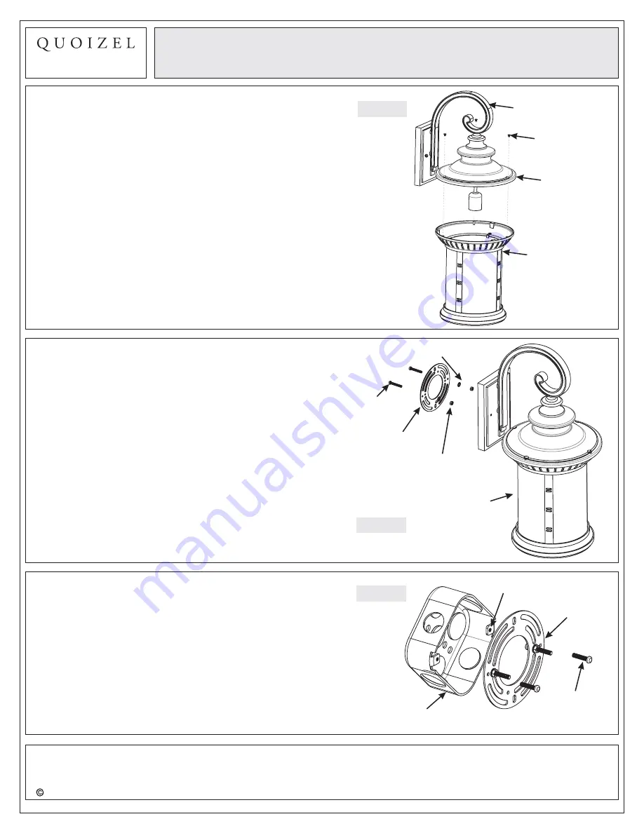 Quoizel CHI8407IB Assembly Instruction Sheet Download Page 4