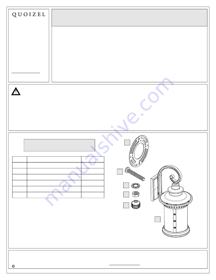 Quoizel Chimera CHI8409IB Скачать руководство пользователя страница 1