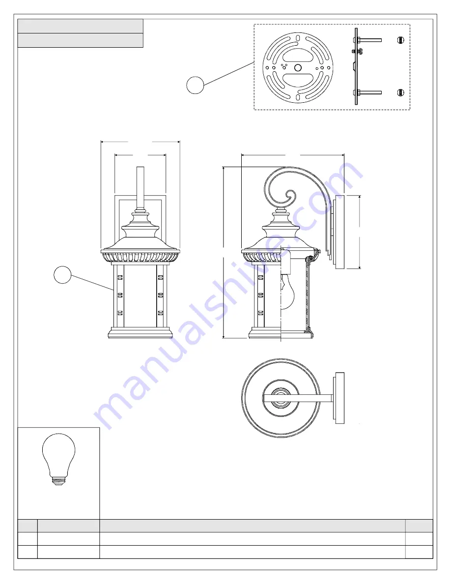 Quoizel Chimera CHI8409IB Assembly Instruction Sheet Download Page 2