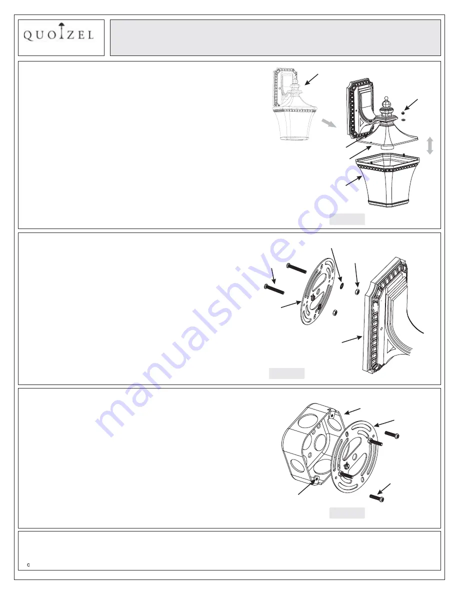 Quoizel DE8407K Assembly Instruction Sheet Download Page 3