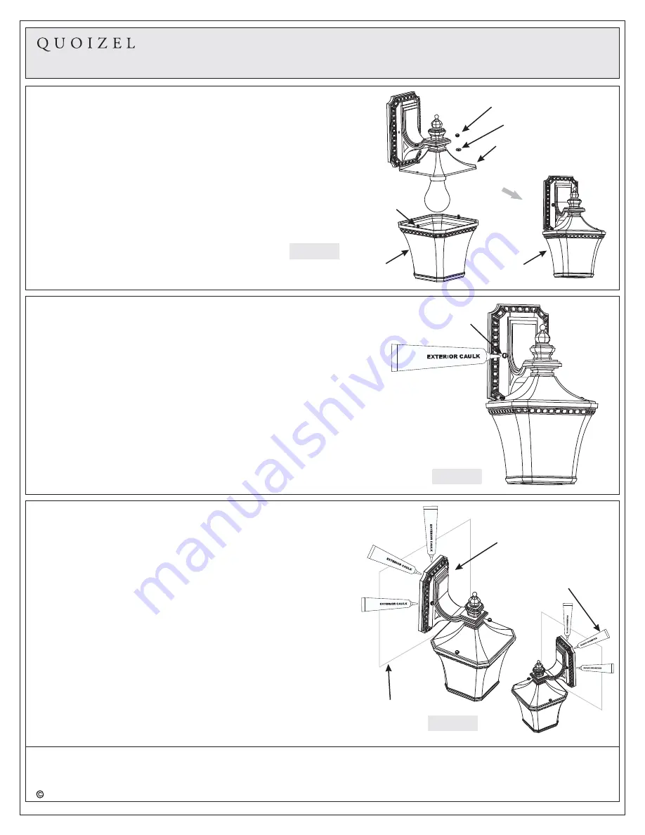 Quoizel DE8958IB Assembly Instruction Sheet Download Page 5