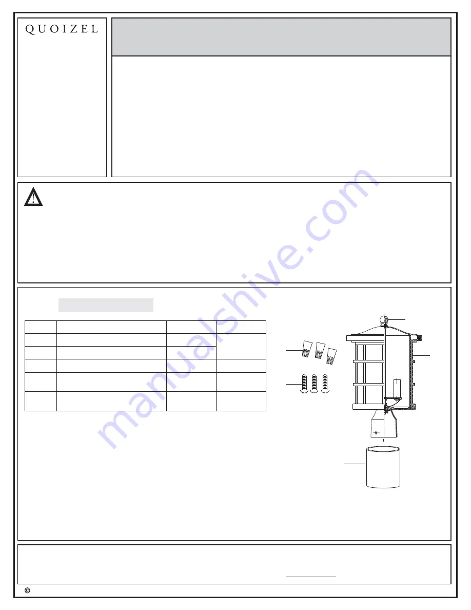 Quoizel LWS3200D Скачать руководство пользователя страница 1