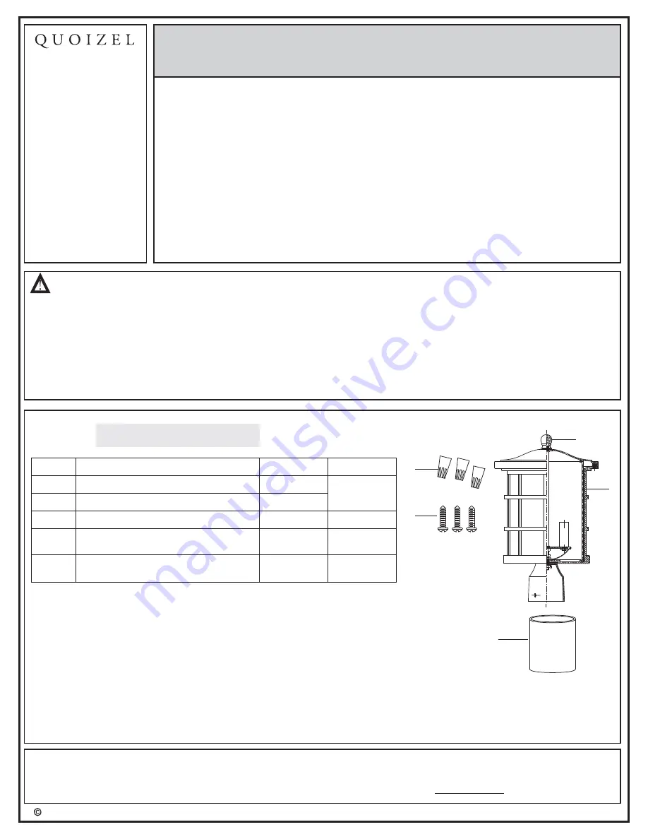 Quoizel LWS3200D Скачать руководство пользователя страница 5