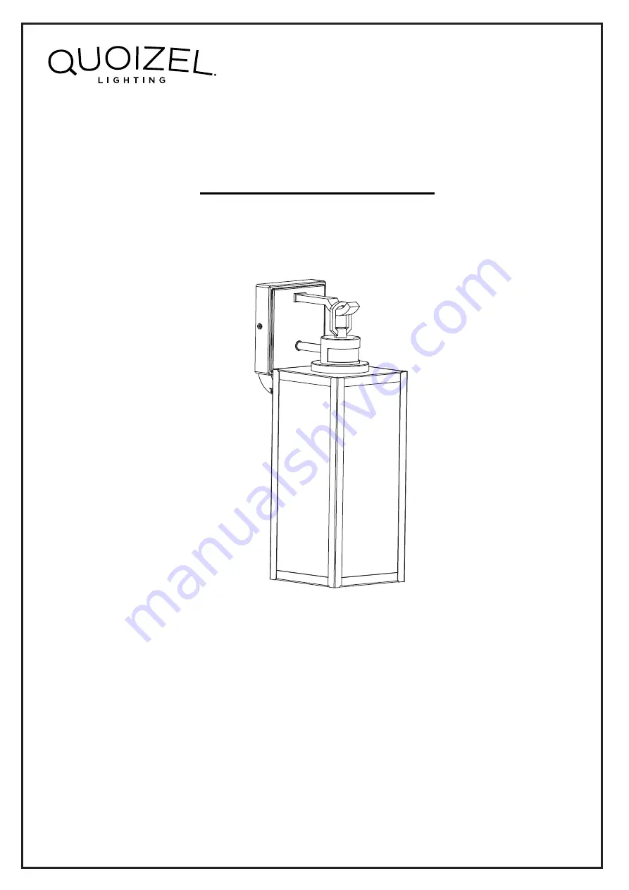 Quoizel LWS3747Q Use And Care Manual Download Page 1