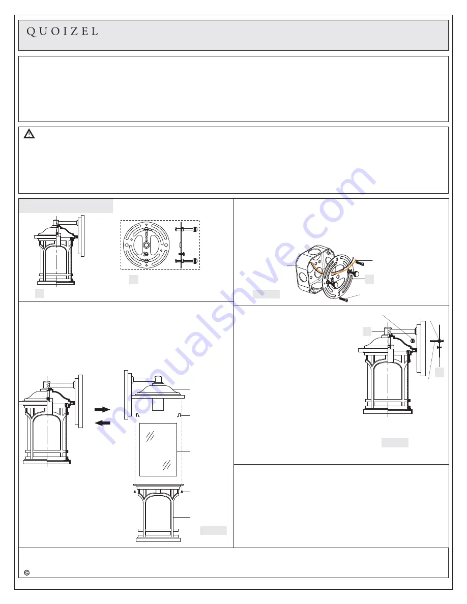 Quoizel MBH8407PN Assembly Instruction Sheet Download Page 1