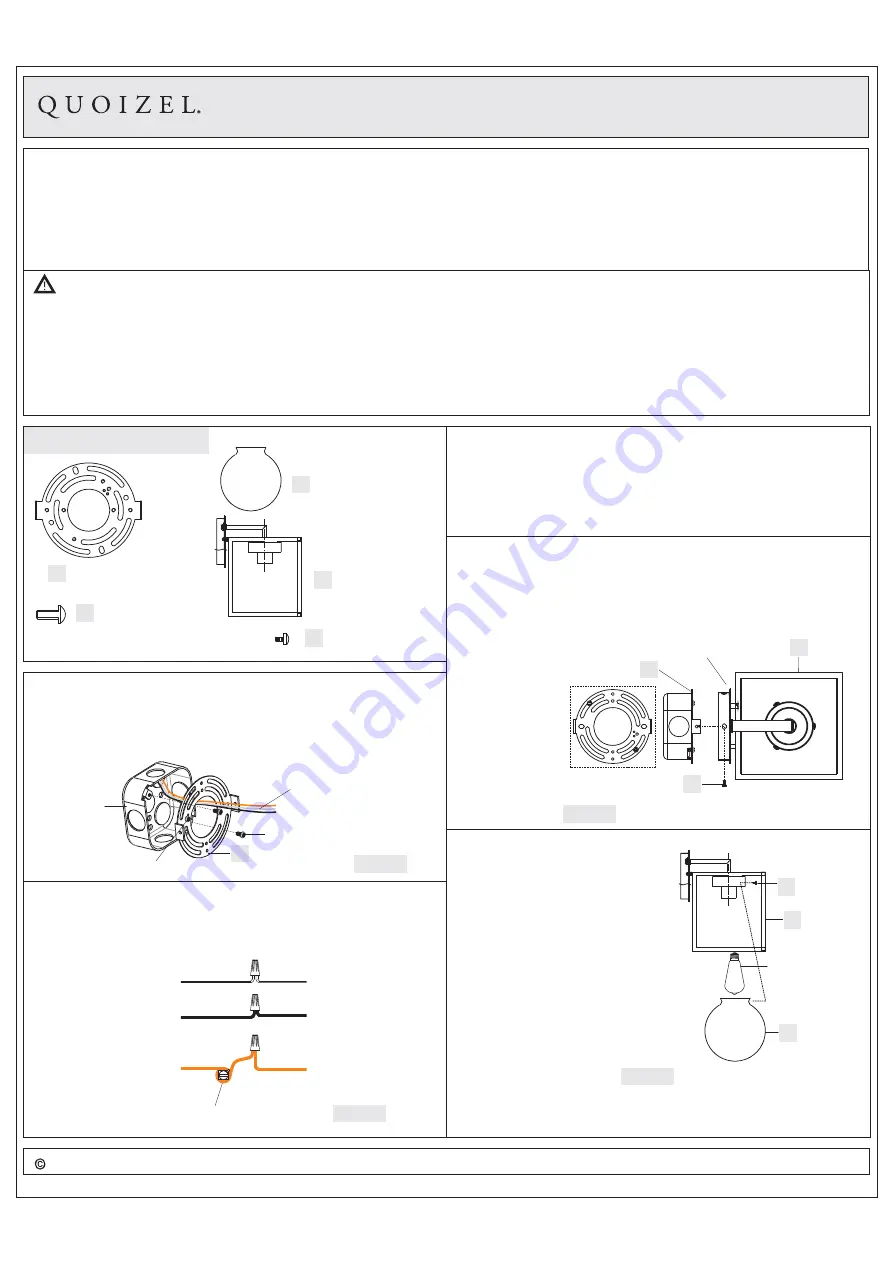 Quoizel MLO8409WT Скачать руководство пользователя страница 1