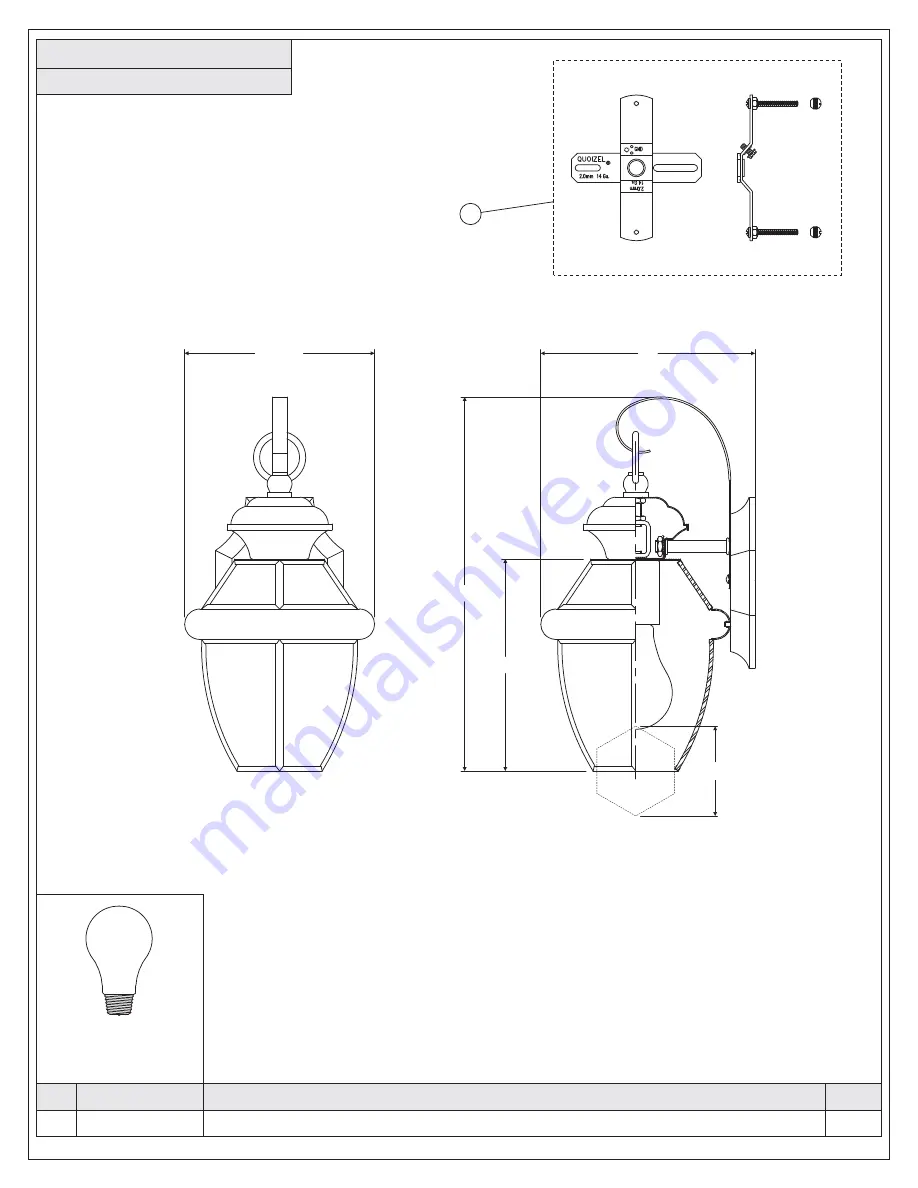 Quoizel NY8315P Assembly Instruction Sheet Download Page 2