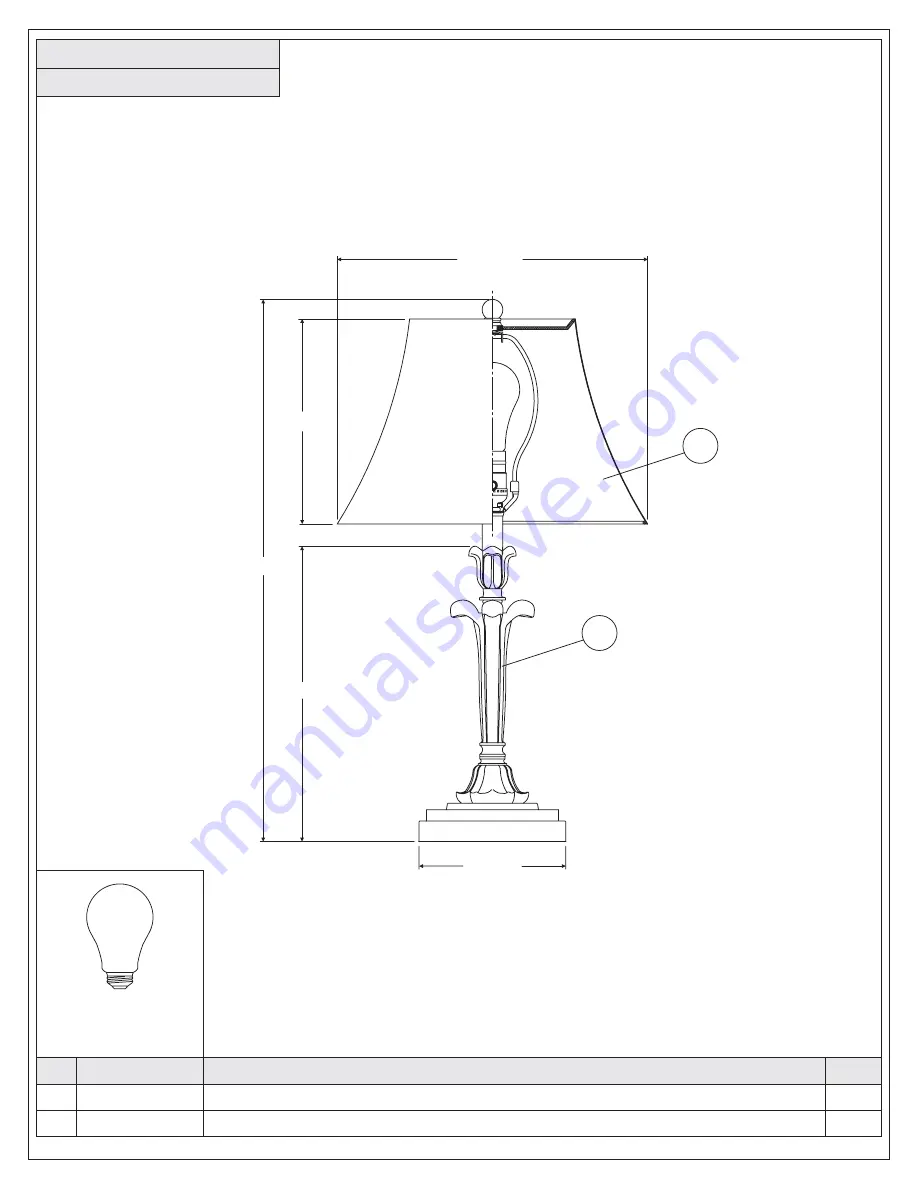 Quoizel Q1072TPN Assembly Instruction Sheet Download Page 2