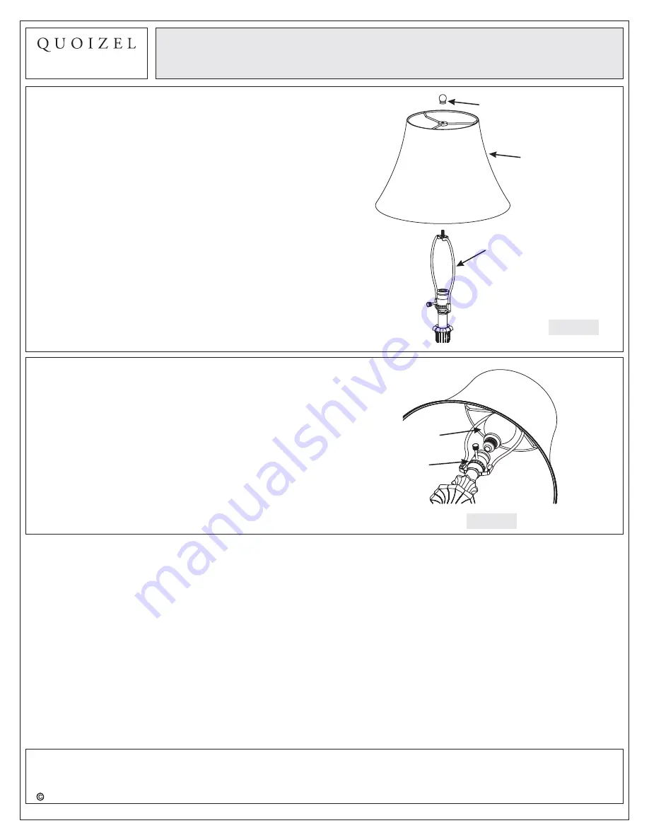 Quoizel Q1072TPN Assembly Instruction Sheet Download Page 4