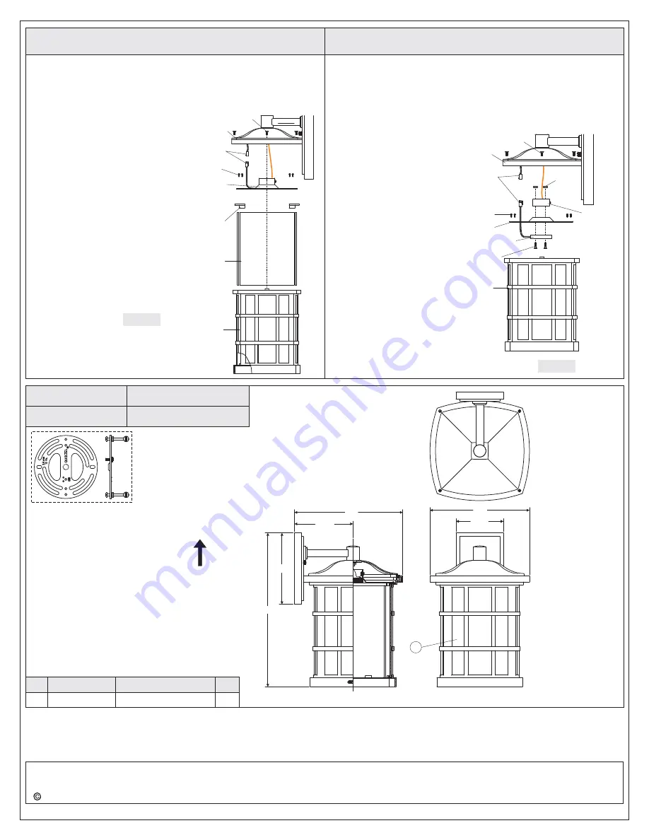 Quoizel SNNL8411K Assembly Instruction Sheet Download Page 2