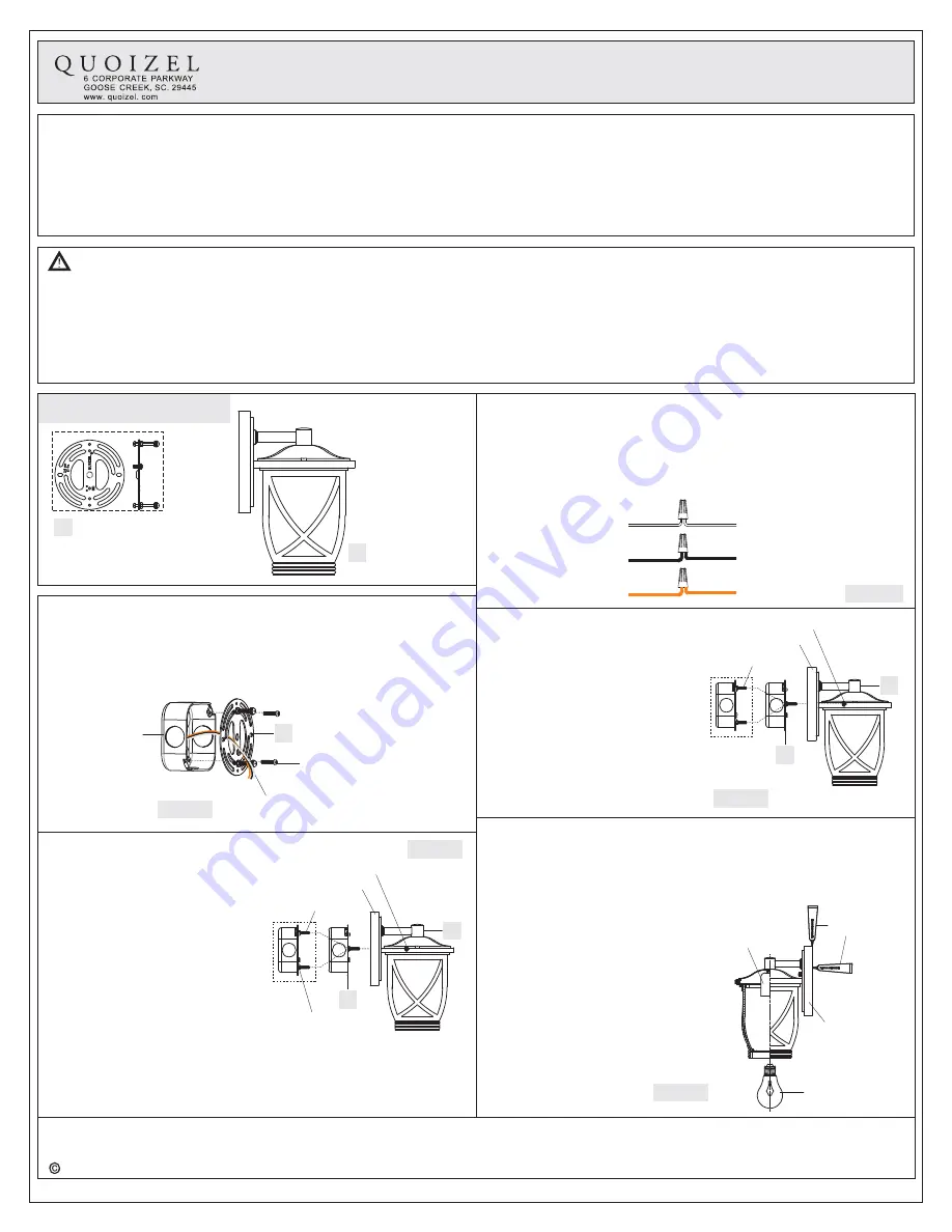 Quoizel TDR8408PN Assembly Instruction Sheet Download Page 1