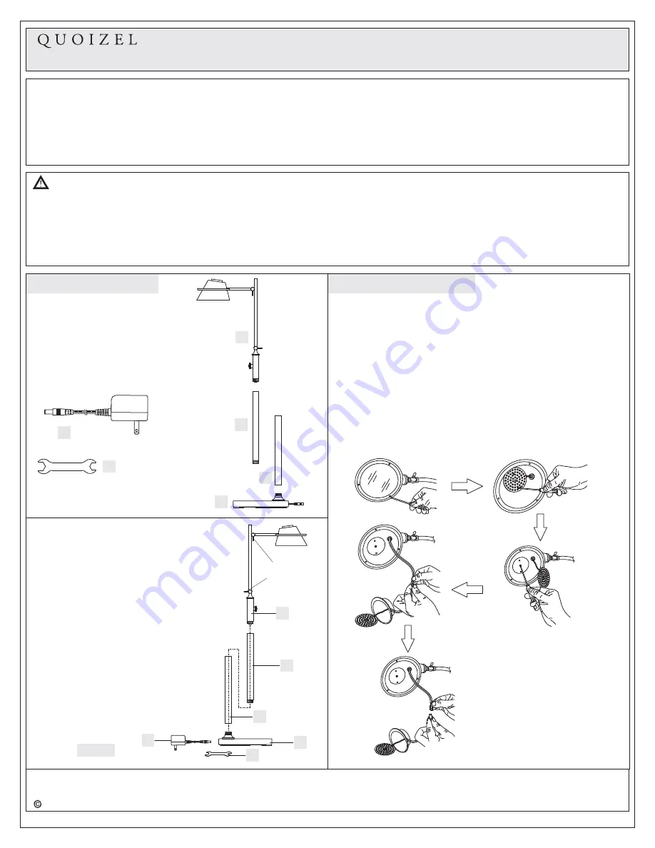 Quoizel VVSP9348BN Assembly Instruction Download Page 1