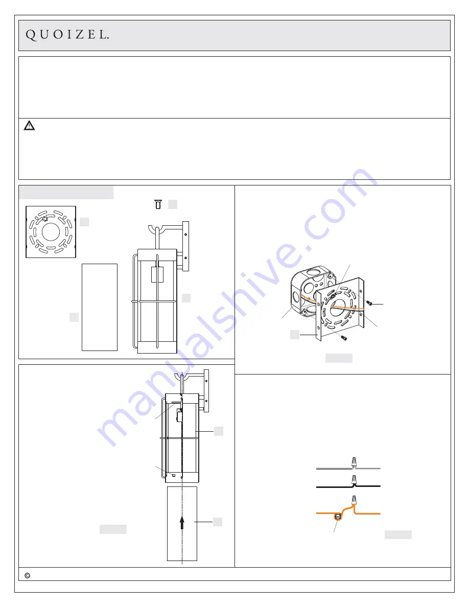 Quoizel WAR8407GZ Installation Manual Download Page 1