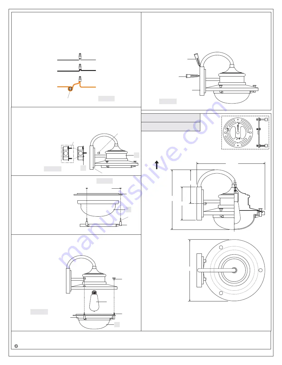 Quoizel Waterville WTE8411WT Assembly Instruction Sheet Download Page 2