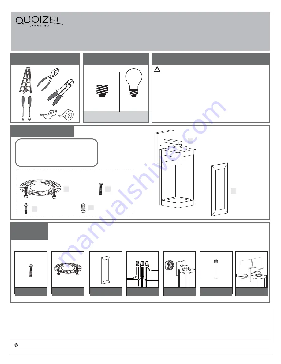 Quoizel WVR8405EK Installation Manual Download Page 1