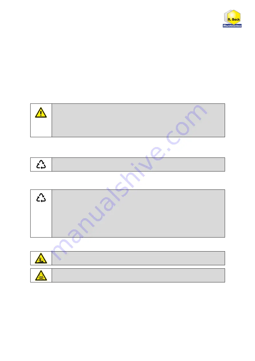 R. Beck Maschinenbau HS 2000 LARGE FH Operating Manual Download Page 29