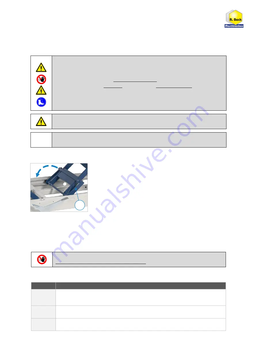 R. Beck Maschinenbau HS 300 LARGE | FH Operating Manual Download Page 27