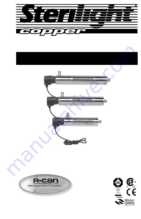 R-Can Sterilight SC1 Скачать руководство пользователя страница 1