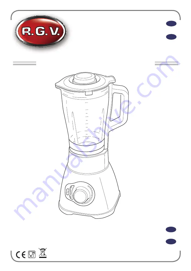 R.G.V. INDUSTRIAL BLENDER Instruction Manual Download Page 1