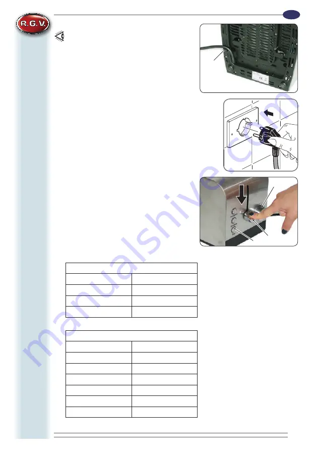 R.G.V. TOAST express Instruction Manual Download Page 15