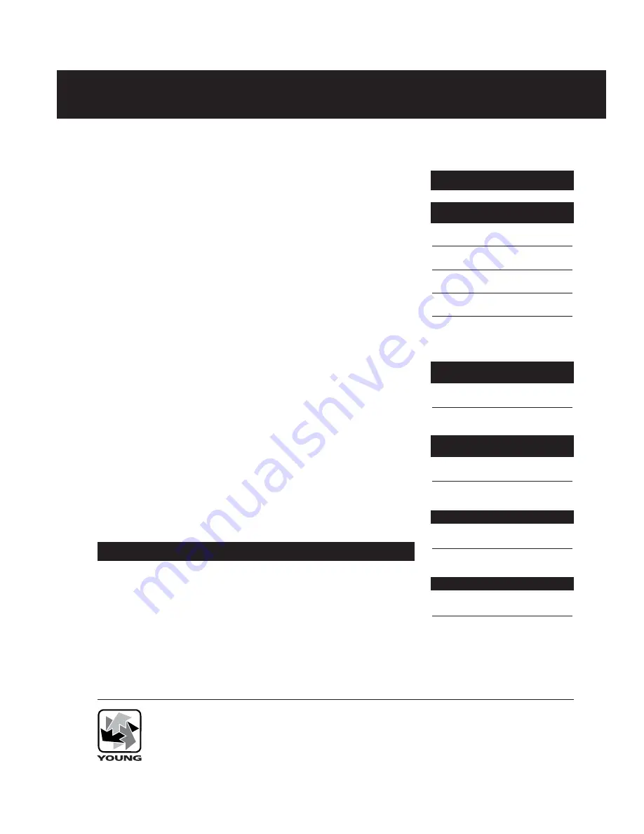 R.M. Young 05106 Instructions Manual Download Page 11