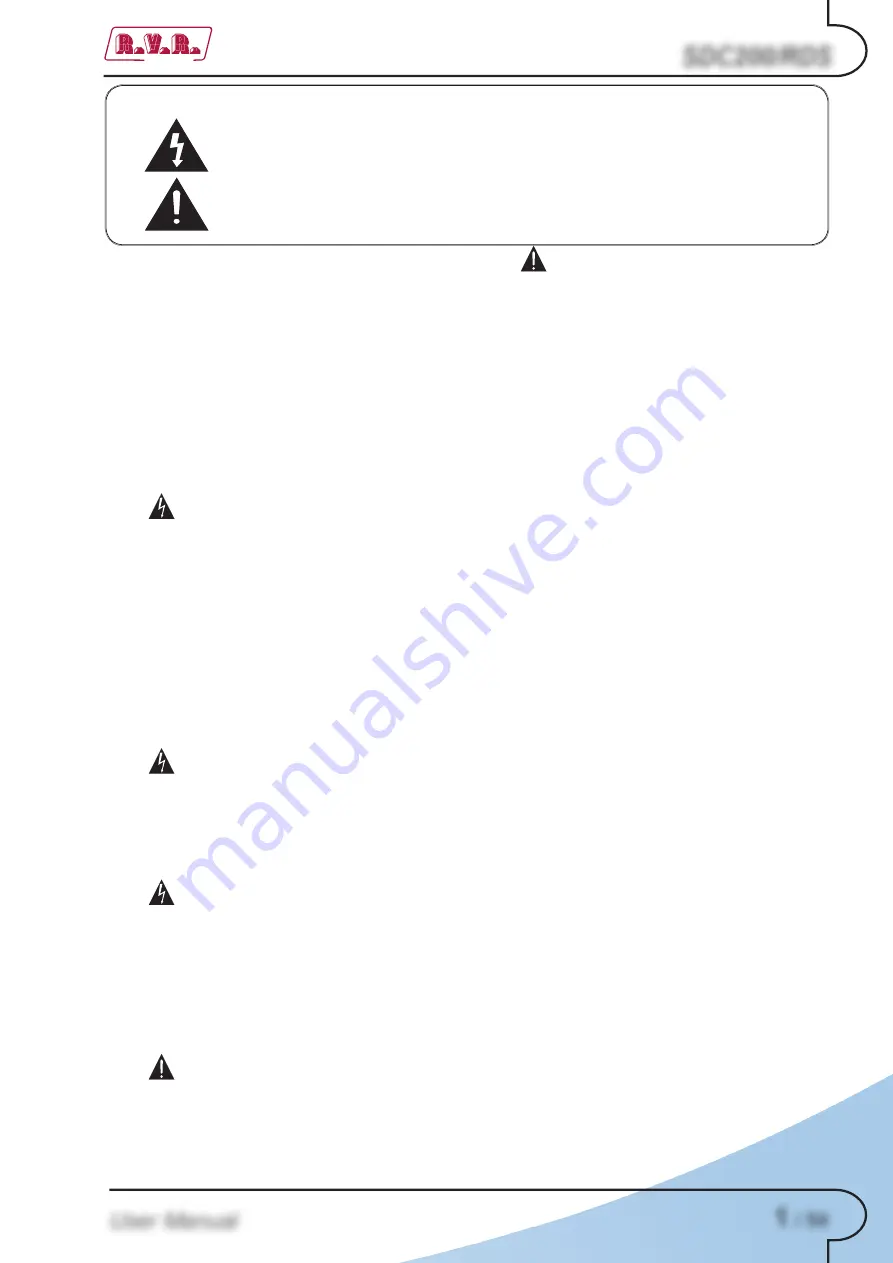 R.V.R. Electronica SDC200/RDS User Manual Download Page 5