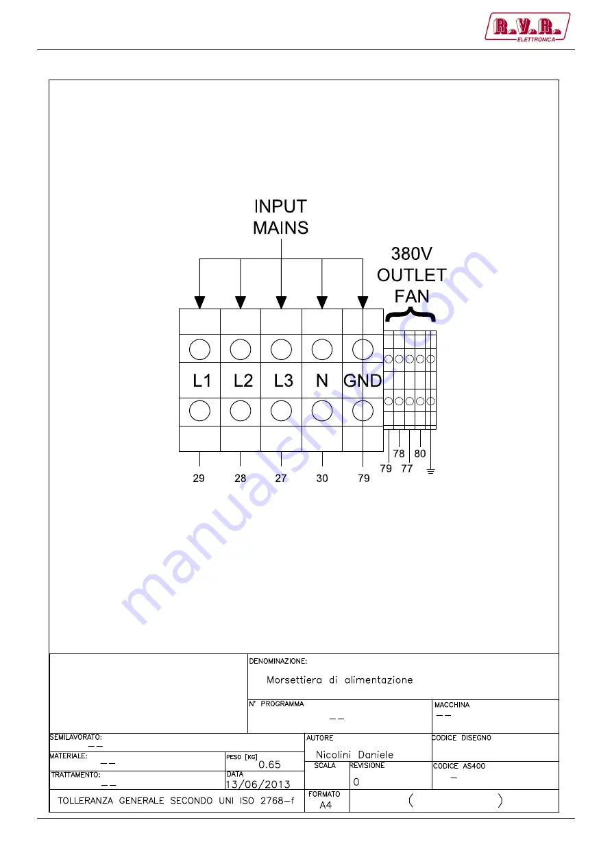 R.V.R. Elettronica PJ10KPS-CA User'S & Technical Manual Download Page 188